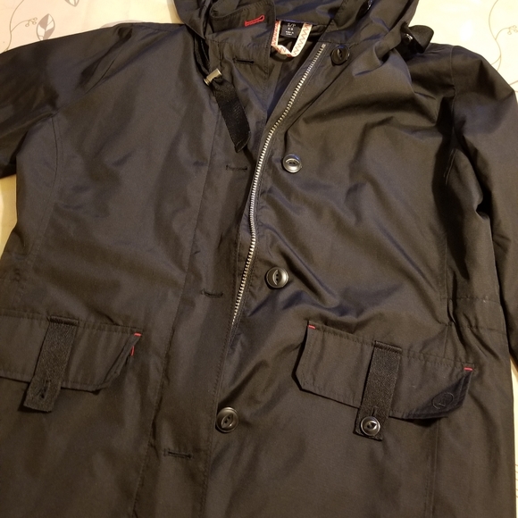 Lands' End Jackets & Blazers - Black Rain Jacket